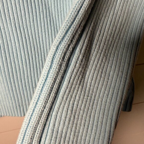 Eddie Bauer Women Stretch Ribbed Turtleneck Sky Blue Sweater Large - Picture 6 of 10